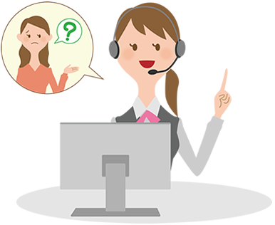 レンタカーを予約しているイラスト